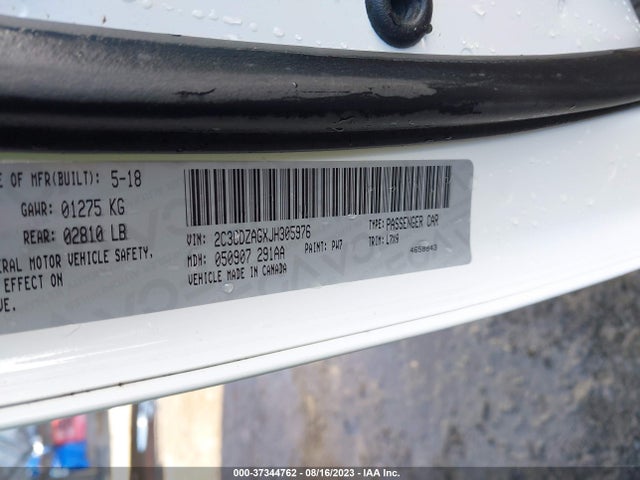 Dodge Challenger Sxt 2018 2C3CDZAGXJH305976 Image 9
