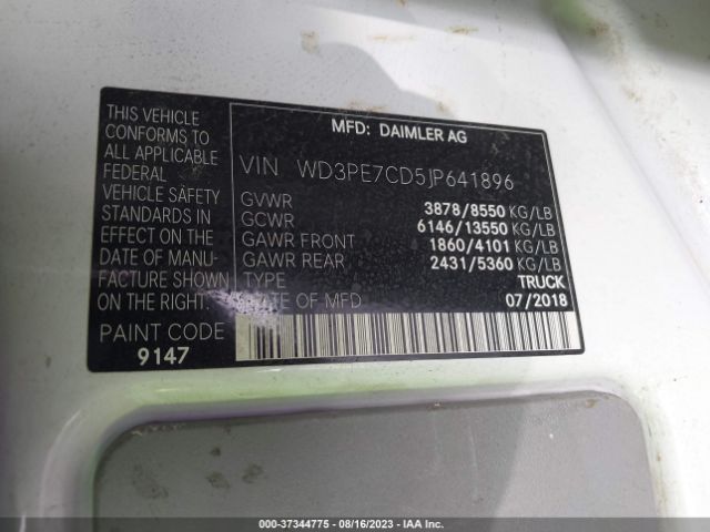WD3PE7CD5JP641896 Mercedes-Benz SPRINTER CARGO VAN