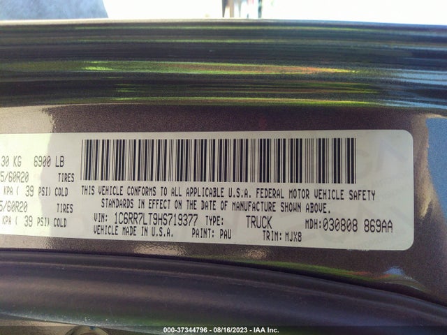 1C6RR7LT9HS719377 RAM 1500 Lone Star