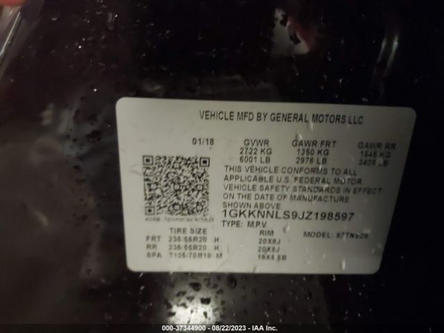 1GKKNNLS9JZ198597 GMC ACADIA SLT