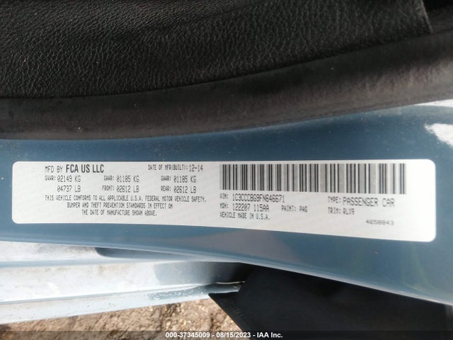 1C3CCCBG9FN646671 Chrysler 200 S