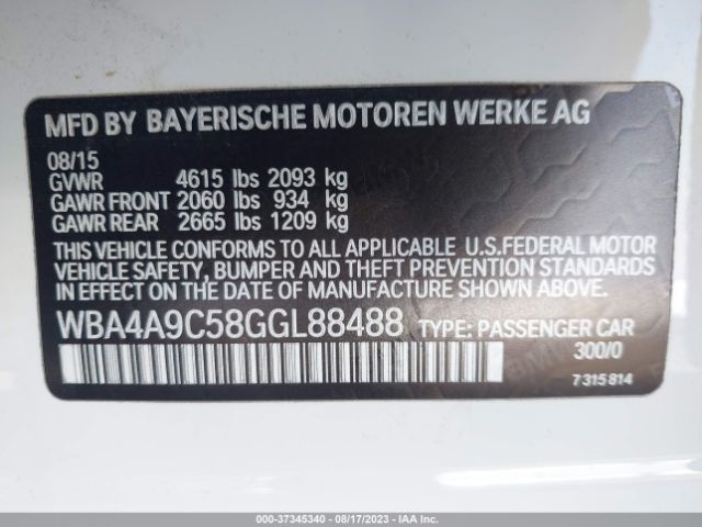 WBA4A9C58GGL88488 BMW 4 Series 428i