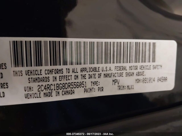 2013 CHRYSLER TOWN & COUNTRY TOURING VIN: 2C4RC1BG8DR556051