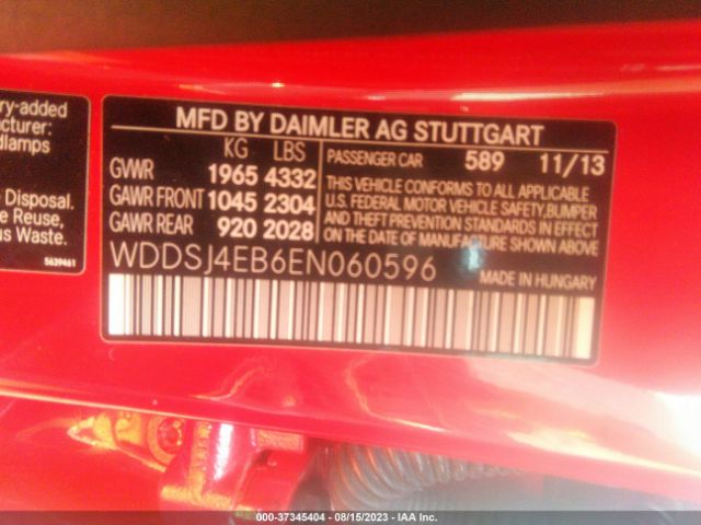 WDDSJ4EB6EN060596 Mercedes-Benz Cla-class Cla 250