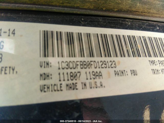 1C3CDFBB0FD129123 Dodge DART SXT
