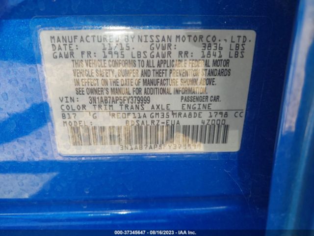 3N1AB7AP5FY379999 Nissan SENTRA SR