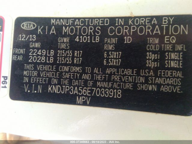KNDJP3A56E7033918 KIA SOUL +