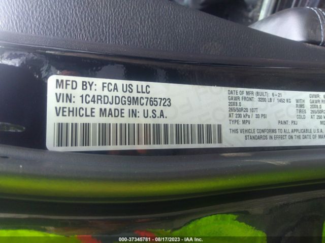 1C4RDJDG9MC765723 Dodge Durango Gt Plus