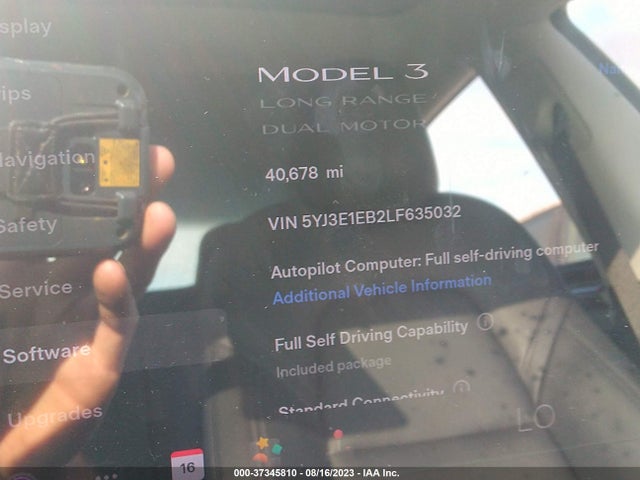 5YJ3E1EB2LF635032 Tesla Model 3 Long Range
