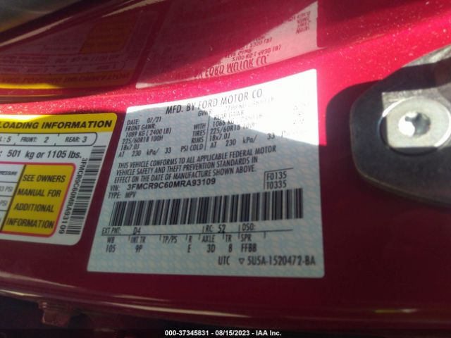3FMCR9C60MRA93109 Ford Bronco Sport Outer Banks