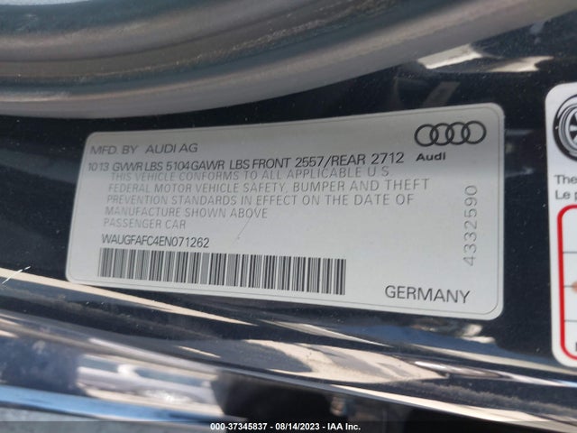 WAUGFAFC4EN071262 Audi A6 2.0t Premium Plus