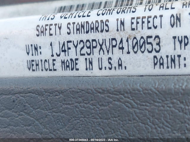 1997 JEEP WRANGLER SE VIN: 1J4FY29PXVP410053