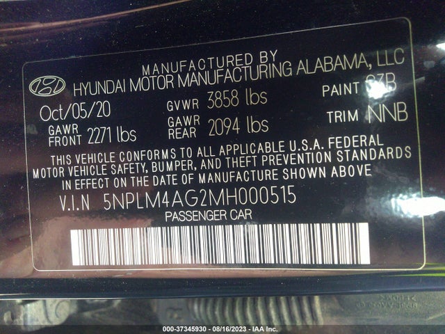 Hyundai ELANTRA SEL 2021 5NPLM4AG2MH000515 Image 16