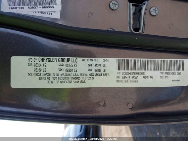 2C3CDXBG4EH266326 Dodge Charger Se