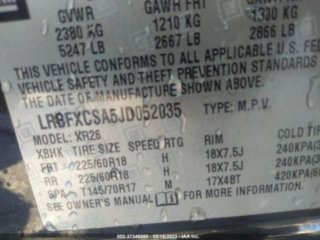 LRBFXCSA5JD052035 Buick Envision Preferred