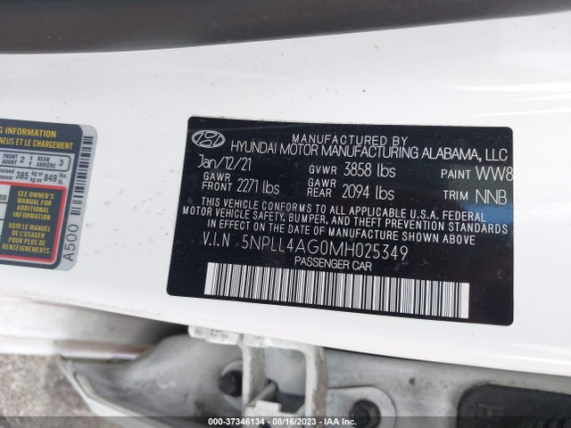 Hyundai ELANTRA SE 2021 5NPLL4AG0MH025349 Image 9
