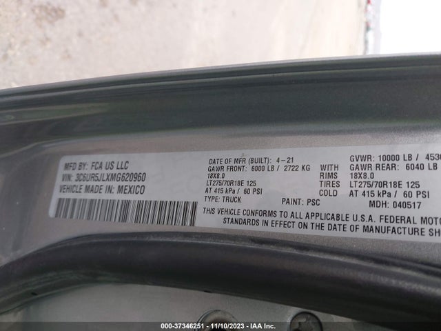 3C6UR5JLXMG620960 RAM 2500 Big Horn