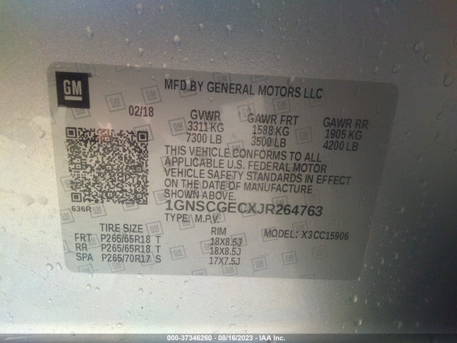 Chevrolet Suburban Ls 2018 1GNSCGECXJR264763 Image 16