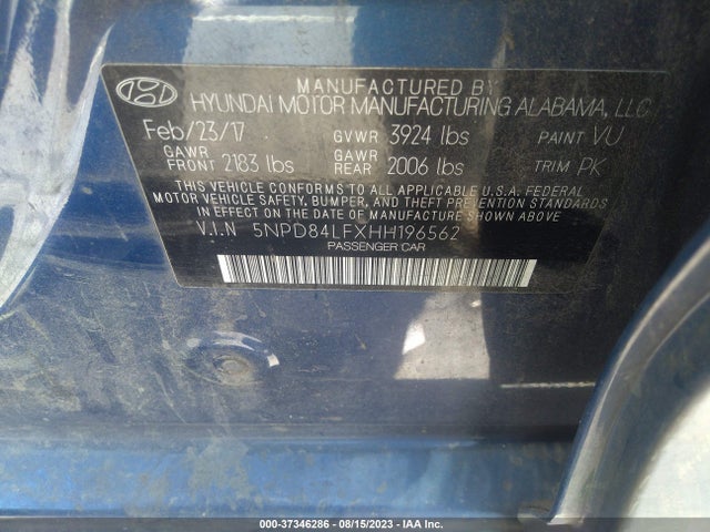 Hyundai ELANTRA SE 2017 5NPD84LFXHH196562 Image 9