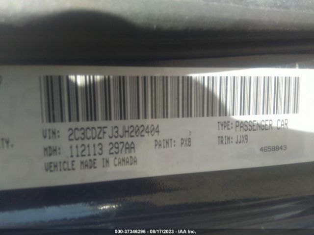 2C3CDZFJ3JH202404 Dodge Challenger T/a 392