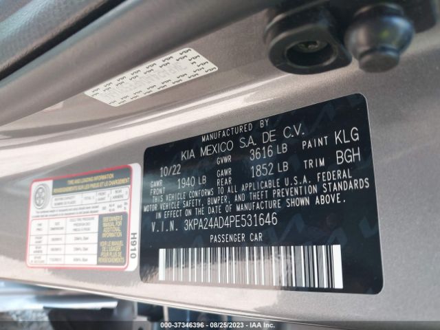 3KPA24AD4PE531646 KIA RIO S