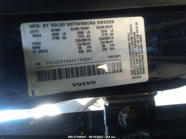 2004 VOLVO XC90 VIN: YV1CZ91H641132041