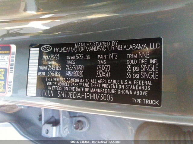 Hyundai Santa Cruz Limited 2023 5NTJEDAF1PH073005 Image 9