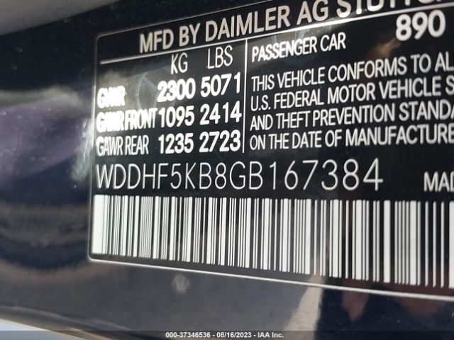 WDDHF5KB8GB167384 Mercedes-Benz E-class E 350