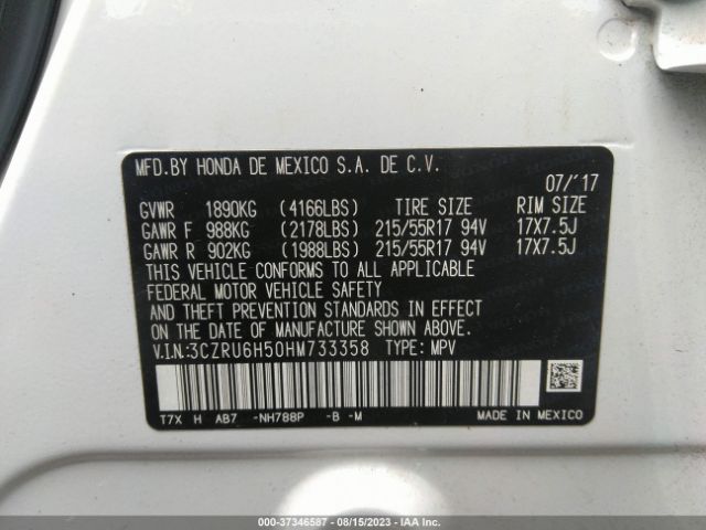 3CZRU6H50HM733358 Honda HR-V EX