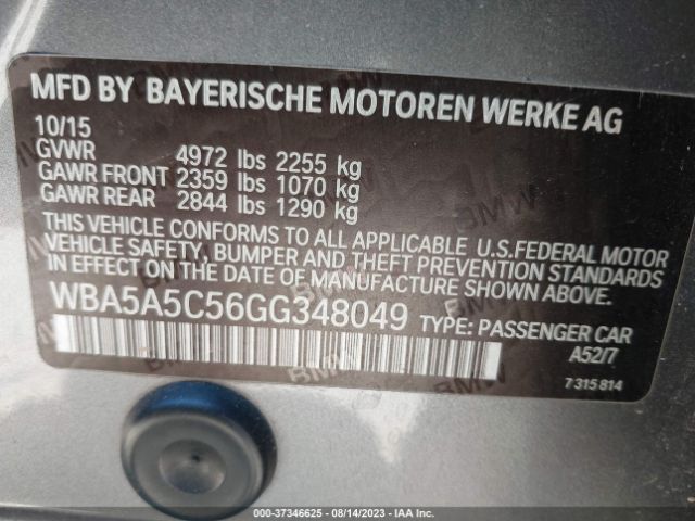 WBA5A5C56GG348049 BMW 5 Series 528i