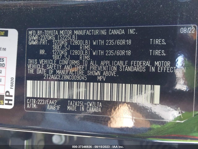2T2AGCEZ8NC009045 Lexus Nx Nx 350