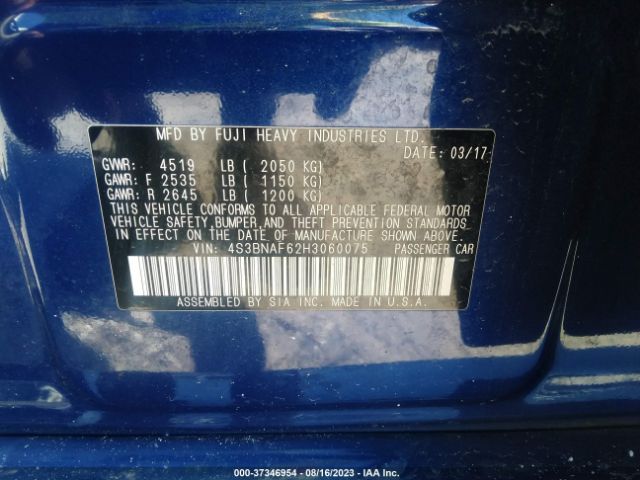 4S3BNAF62H3060075 Subaru Legacy Premium