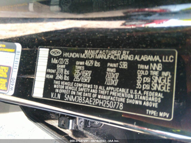 Hyundai TUCSON SEL 2023 5NMJB3AE2PH250778 Image 9