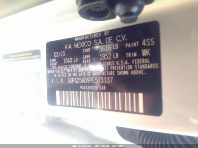 3KPA25AD9PE573137 KIA Rio 5-door S