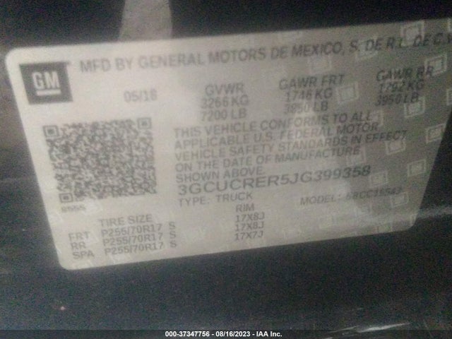 Chevrolet Silverado 1500 Lt 2018 3GCUCRER5JG399358 Image 9