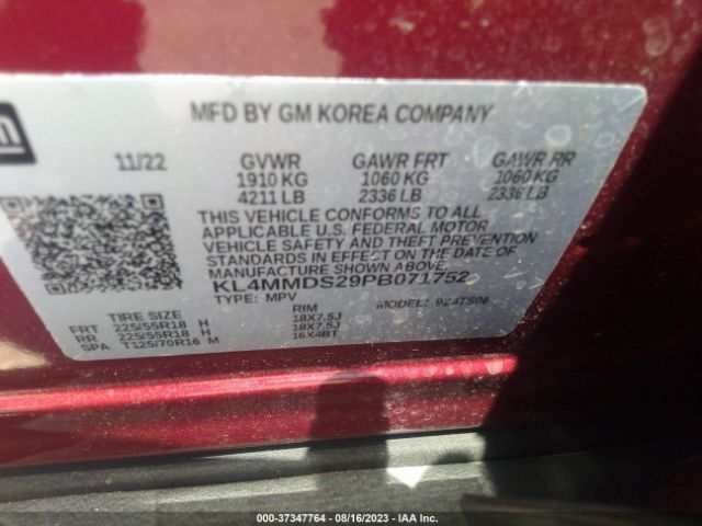 KL4MMDS29PB071752 Buick Encore Gx Select