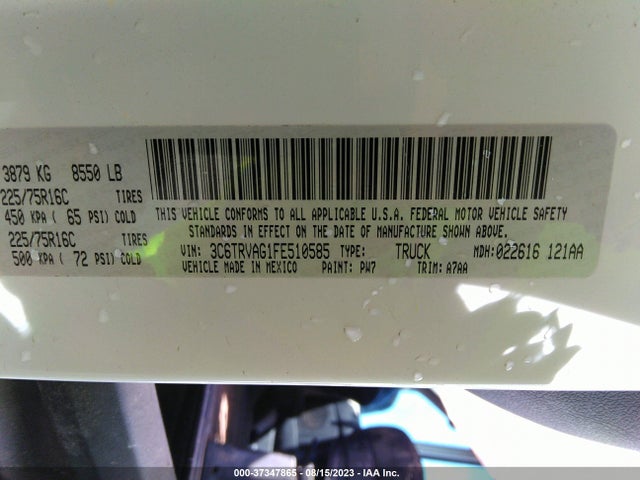 3C6TRVAG1FE510585 RAM Promaster