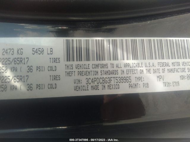 3C4PDCBG3FT539965 Dodge Journey Sxt