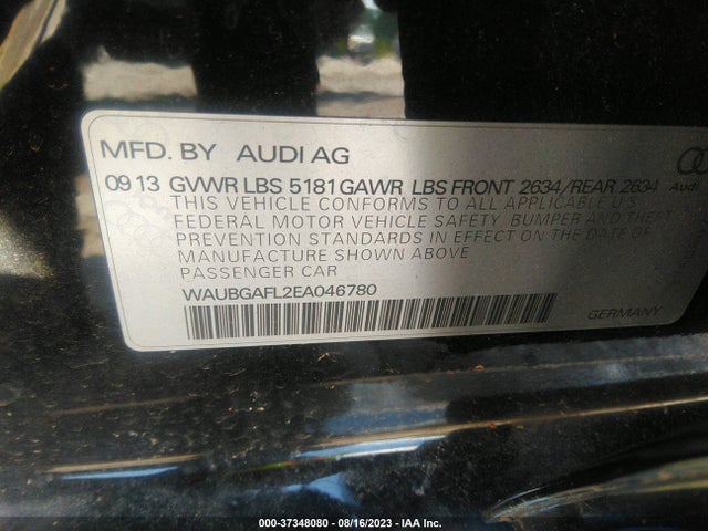 WAUBGAFL2EA046780 Audi S4 Premium Plus