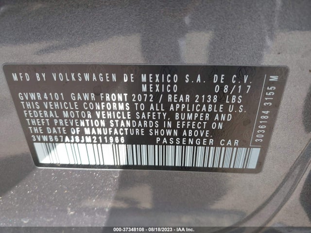 3VWB67AJ8JM211966 Volkswagen Jetta 1.4t