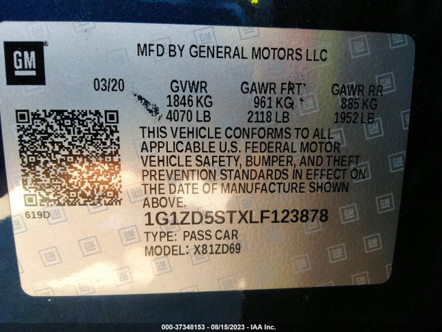 Chevrolet MALIBU LT 2020 1G1ZD5STXLF123878 Image 16