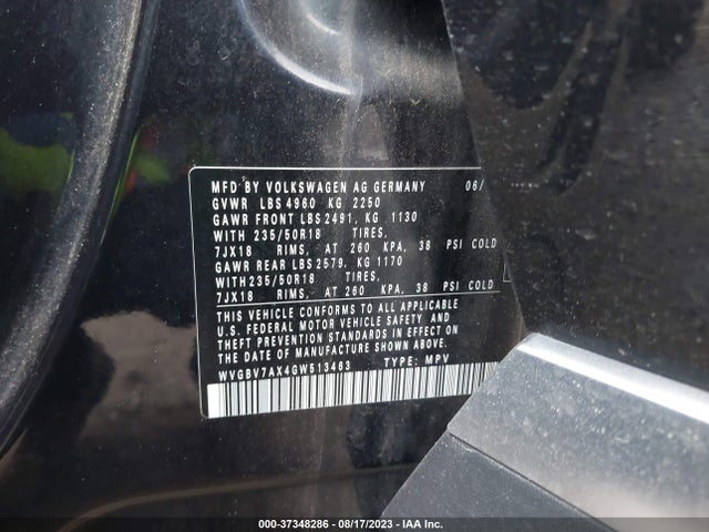 WVGBV7AX4GW513463 Volkswagen TIGUAN SE