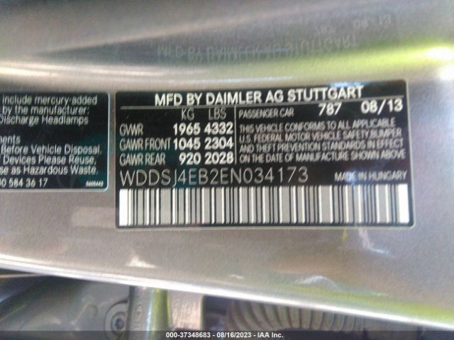 WDDSJ4EB2EN034173 Mercedes-Benz Cla-class Cla 250