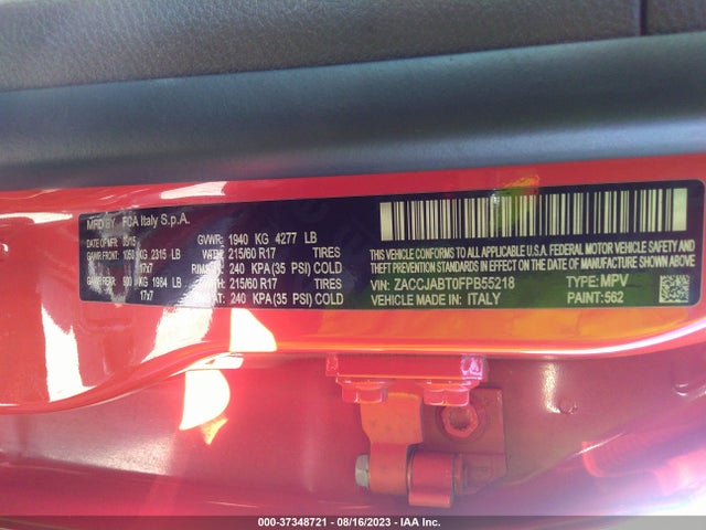 ZACCJABT0FPB55218 Jeep Renegade Latitude