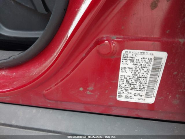 JN8AT2MT4HW406386 Nissan ROGUE S
