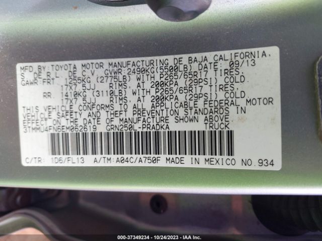 3TMMU4FN6EM062619 Toyota Tacoma Base V6