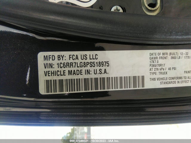 1C6RR7LG8PS518975 RAM 1500 Classic Slt