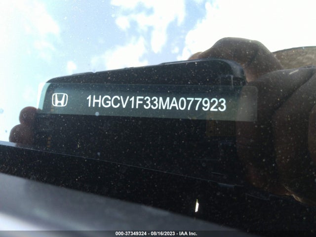 2021 HONDA ACCORD SEDAN SPORT VIN: 1HGCV1F33MA077923