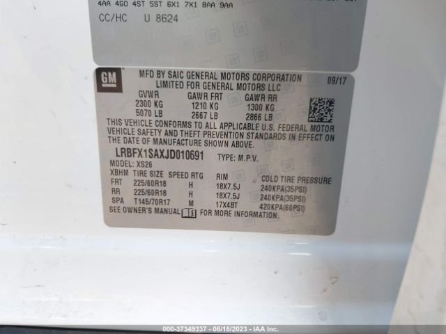 LRBFX1SAXJD010691 Buick Envision Essence