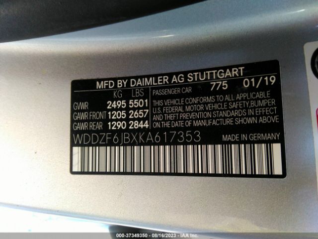 WDDZF6JBXKA617353 Mercedes-Benz E-class E 450